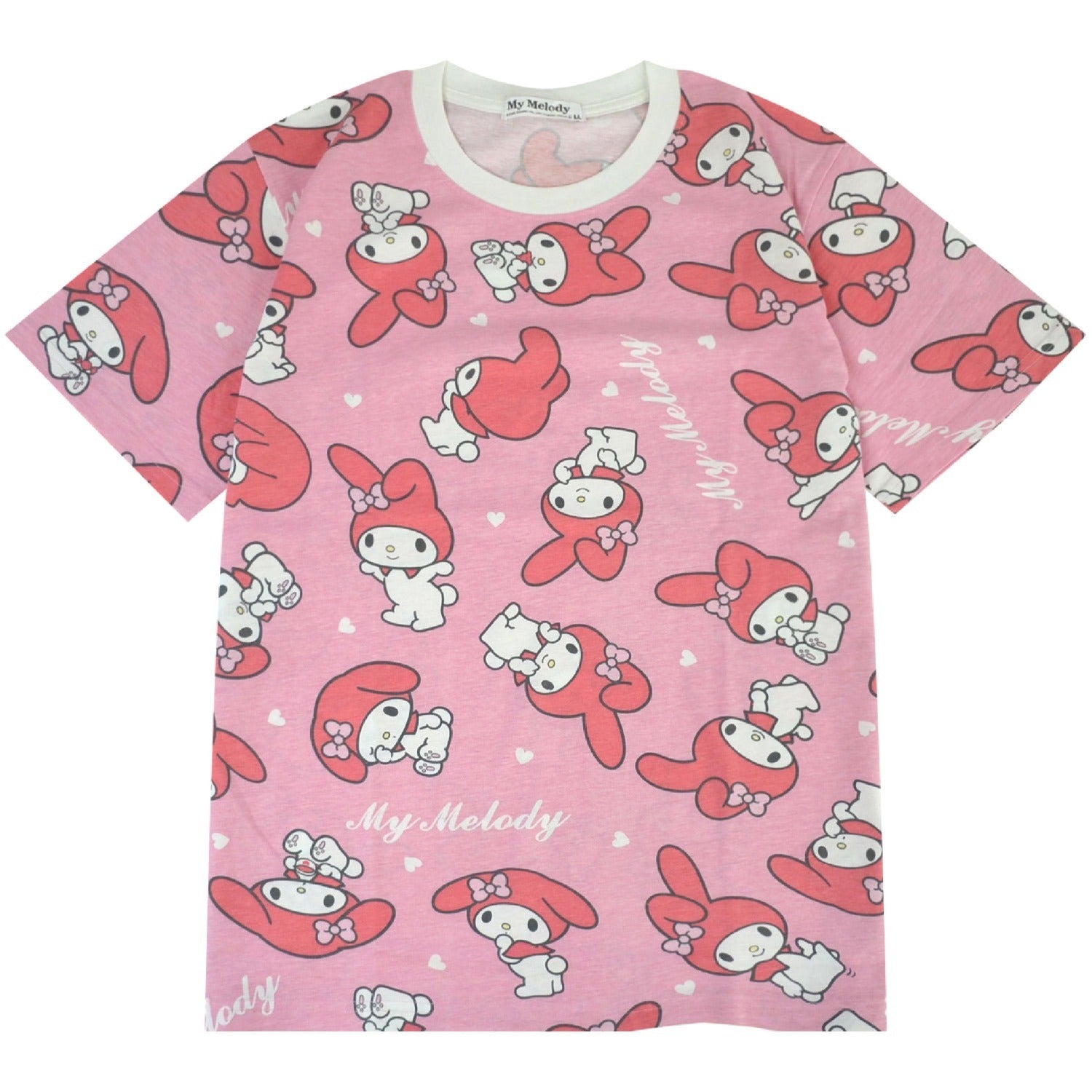 マイメロディ Tシャツ 半袖 総柄 プリント トップス サンリオ キャラクターズ メンズ レディース mm1152-245