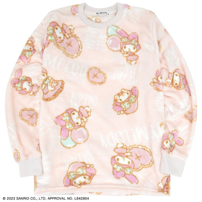 マイメロディ マイメロ サンリオ キャラクターズ トップス ボトムス セット  長袖 パンツ ボア フリース mm1634-594