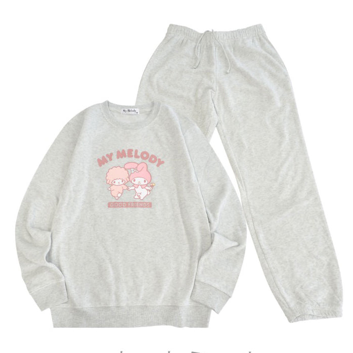 サンリオキャラクターズ あったか ルームウェア セットアップ 秋冬 部屋着 裏起毛 1654sanrio-shopify