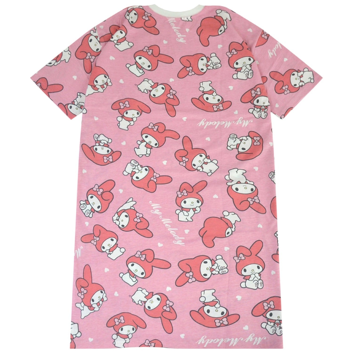 マイメロディ Tシャツ ワンピース 半袖 総柄 部屋着 ルームウェア サンリオ キャラクターズ レディース mm1752-254