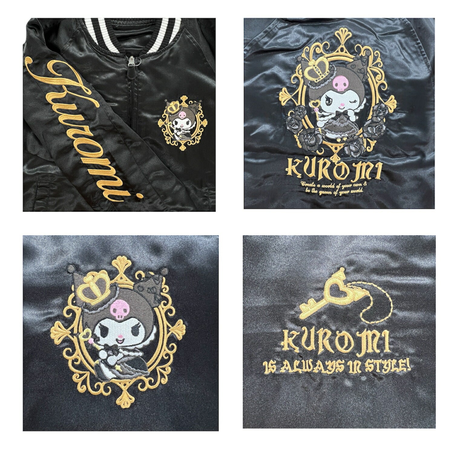 クロミ マイメロディ リバーシブル スカジャン 秋冬 ジャケット アウター キャラクター サンリオキャラクターズ mm1853-35