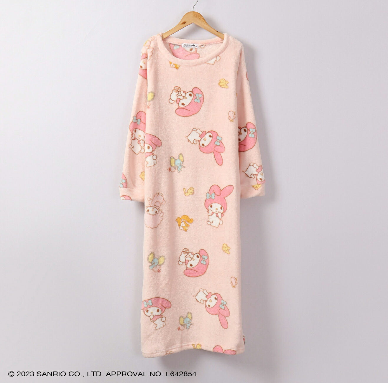 マイメロ マイメロディ  ワンピース 長袖 プリント 部屋着 mm2724-771