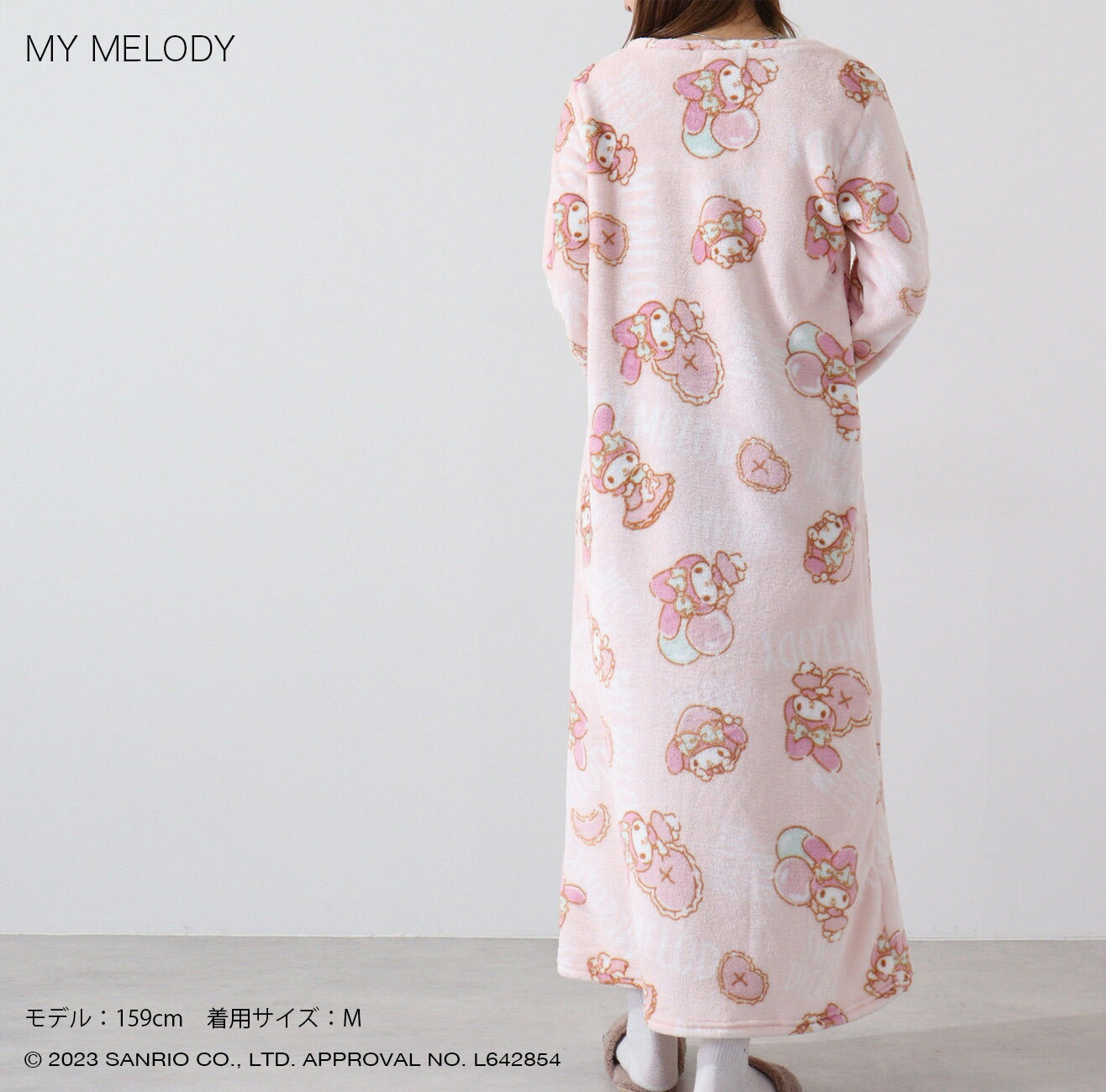 マイメロディ ルームウェア ワンピース ボアフリース フリース 冬 サンリオキャラクターズ mm2734-595