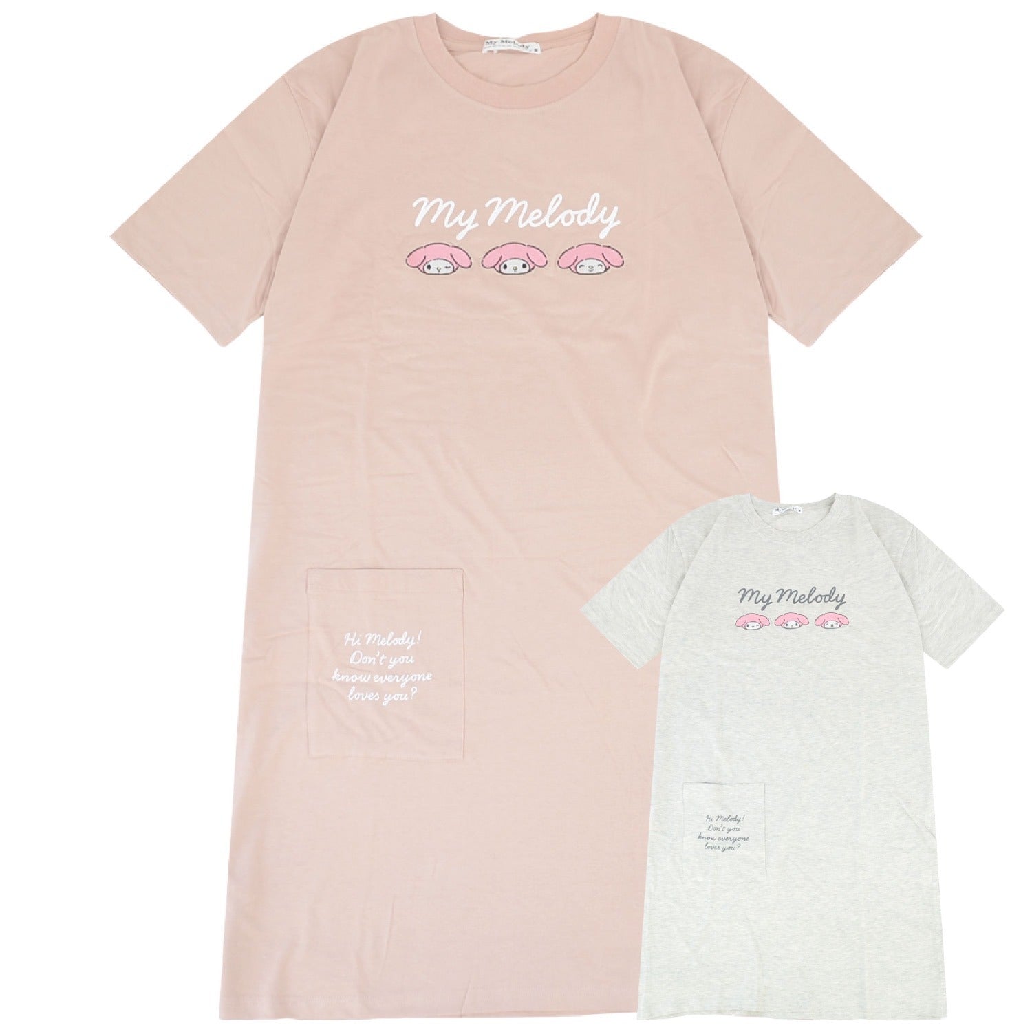 マイメロディ Tシャツ ワンピース 半袖 プリント トップス ビッグTシャツ 大きいサイズ サンリオ キャラクターズ レディース  mm2752-262