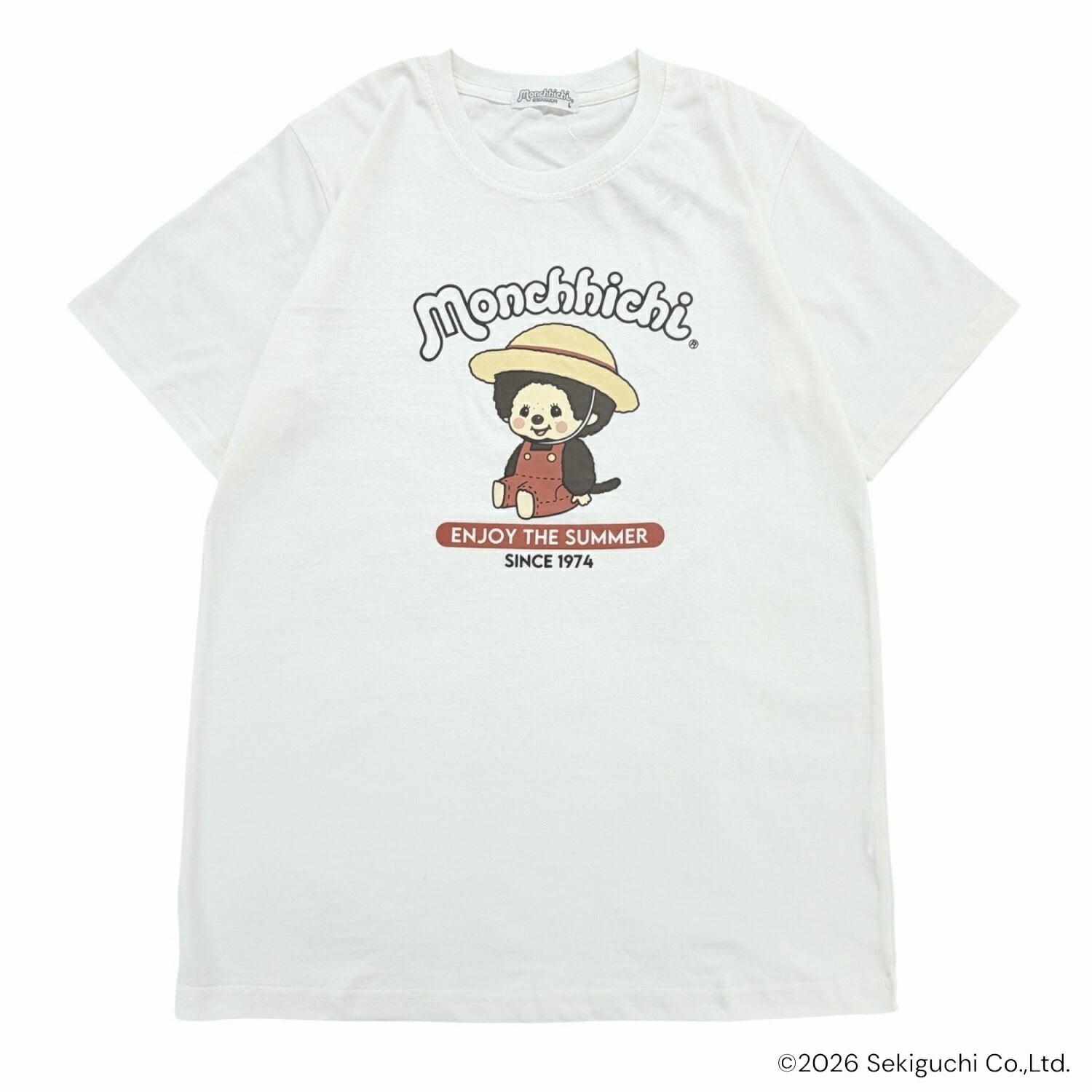 モンチッチ 半袖 Tシャツ 夏柄 プリント トップス 天竺 綿 レディース メンズ 春 夏 monchhichi mo1162-262
