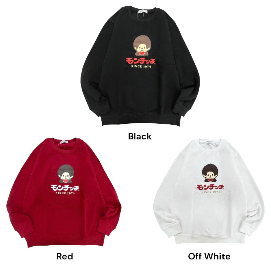 モンチッチ 裏起毛 トレーナー monchhichi  アウター キャラクター レディース メンズ 兼用 M L LL mo1354-149