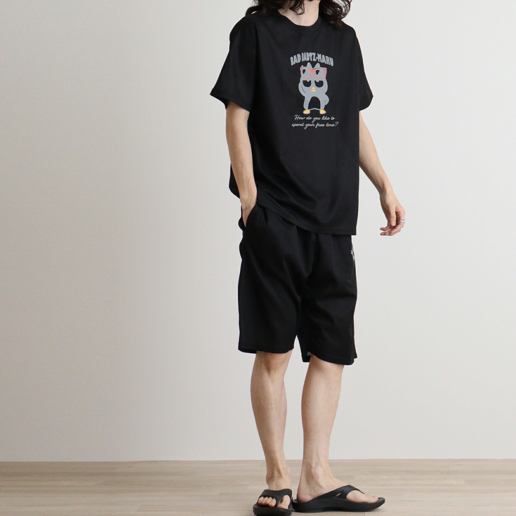 バッドばつ丸 Tシャツ ハーフパンツ 上下 セット プリント サンリオ キャラクターズ xo1642-55