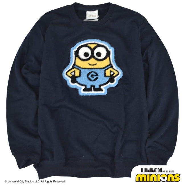 ミニオン 裏起毛 トレーナー 秋冬 ミニオンズ サガラ刺繍 スウェット ms1304-636