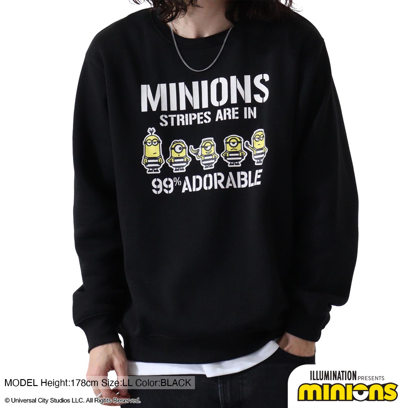 ミニオン 裏起毛 トレーナー 秋冬 ミニオンズ プリント スウェット ms1304-638
