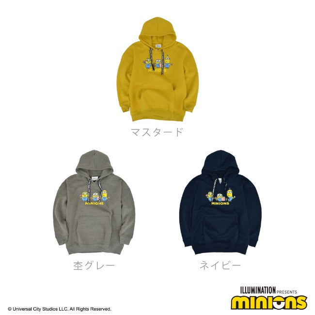 ミニオン 裏起毛 パーカー 秋冬 ミニオンズ プリント バックプリント プルパーカー ms1304-644