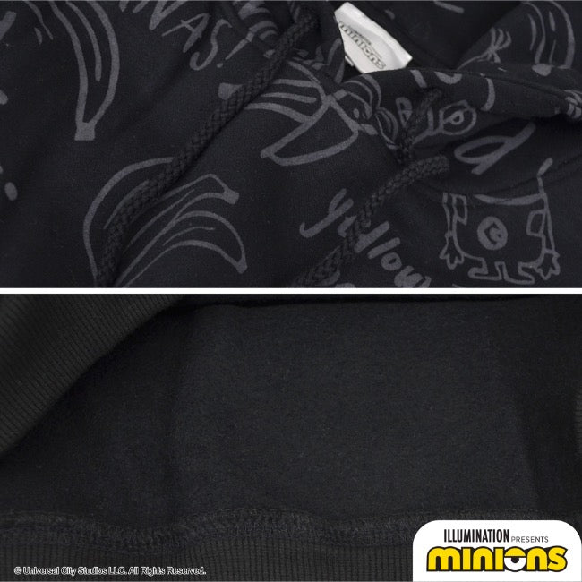 ミニオン 裏起毛 パーカー 秋冬 ミニオンズ プリント プルパーカー ワッペン付 ms1304-646