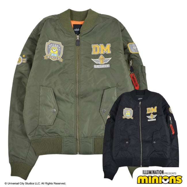 ミニオン MA-1 ジャケット アウター 春秋冬 ミニオンズ ワッペン ms1804-653