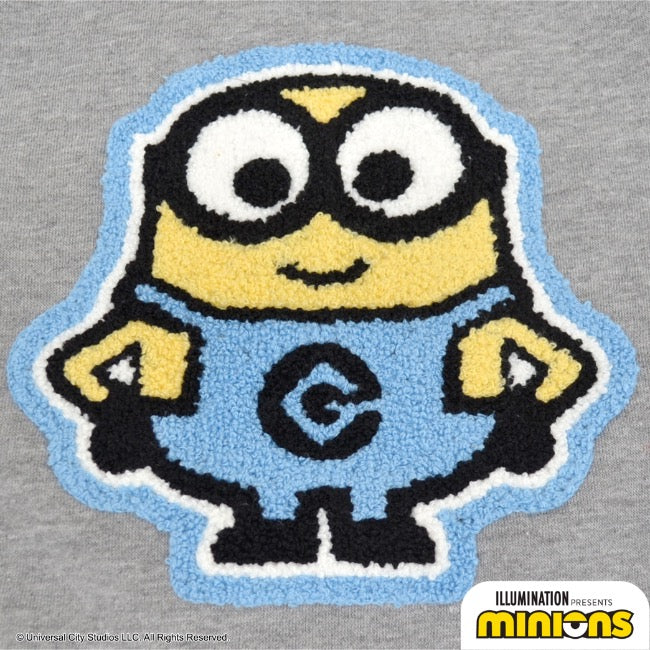 キッズ ミニオン 裏起毛 トレーナー ミニオンズ サガラ刺繍 子供服 子供 KIDS ms6304-658