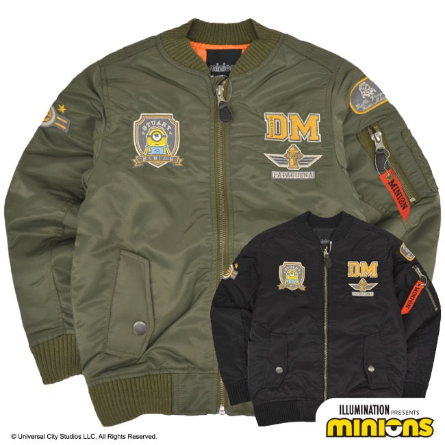 キッズ ミニオン MA-1 ジャケット ミニオンズ ワッペン アウター 子供服 子供 KIDS ms6804-665