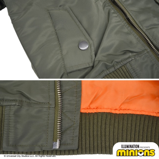 キッズ ミニオン MA-1 ジャケット ミニオンズ ワッペン アウター 子供服 子供 KIDS ms6804-665