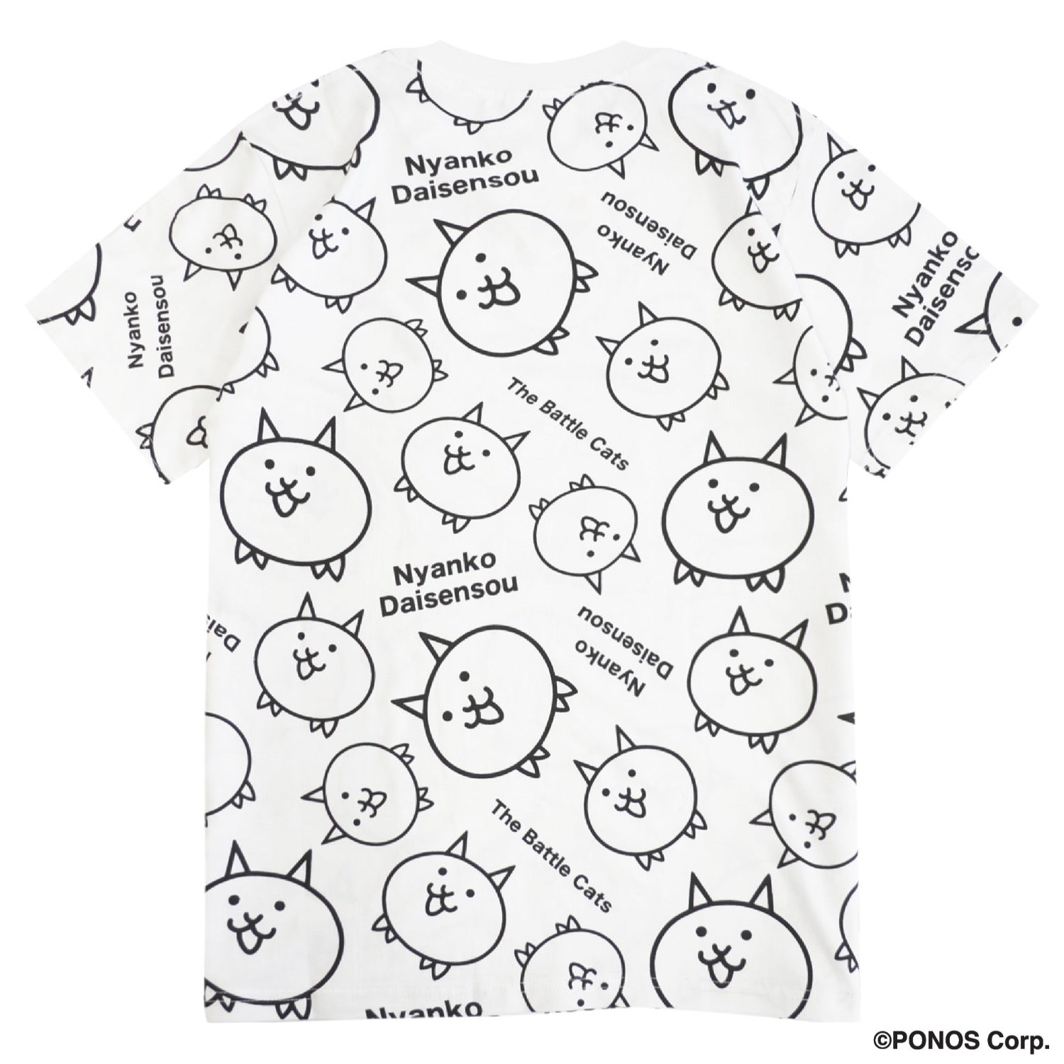 にゃんこ大戦争 Tシャツ 半袖 プリント 総柄 トップス メンズ レディース nd1152-025