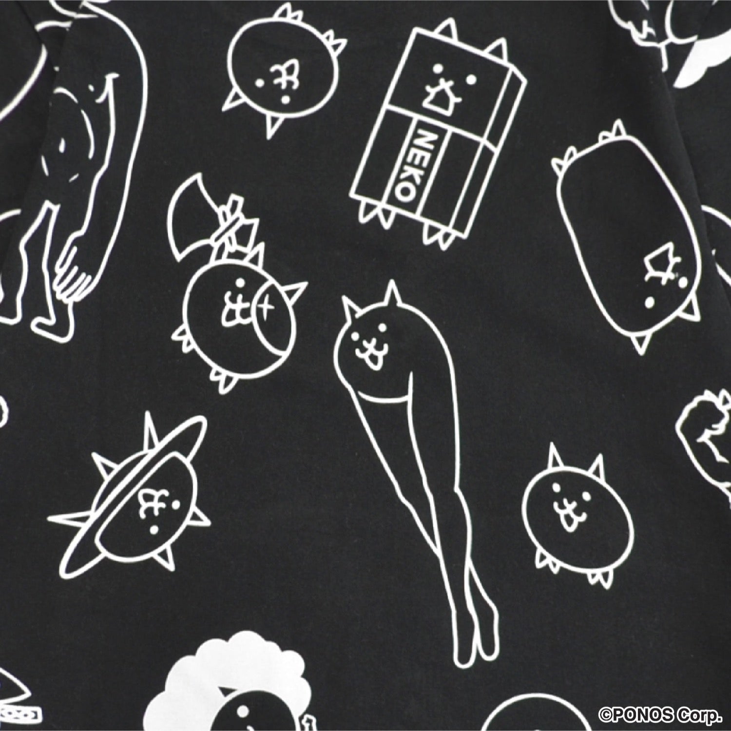 にゃんこ大戦争 Tシャツ 半袖  プリント 総柄 トップス メンズ レディース nd1152-026