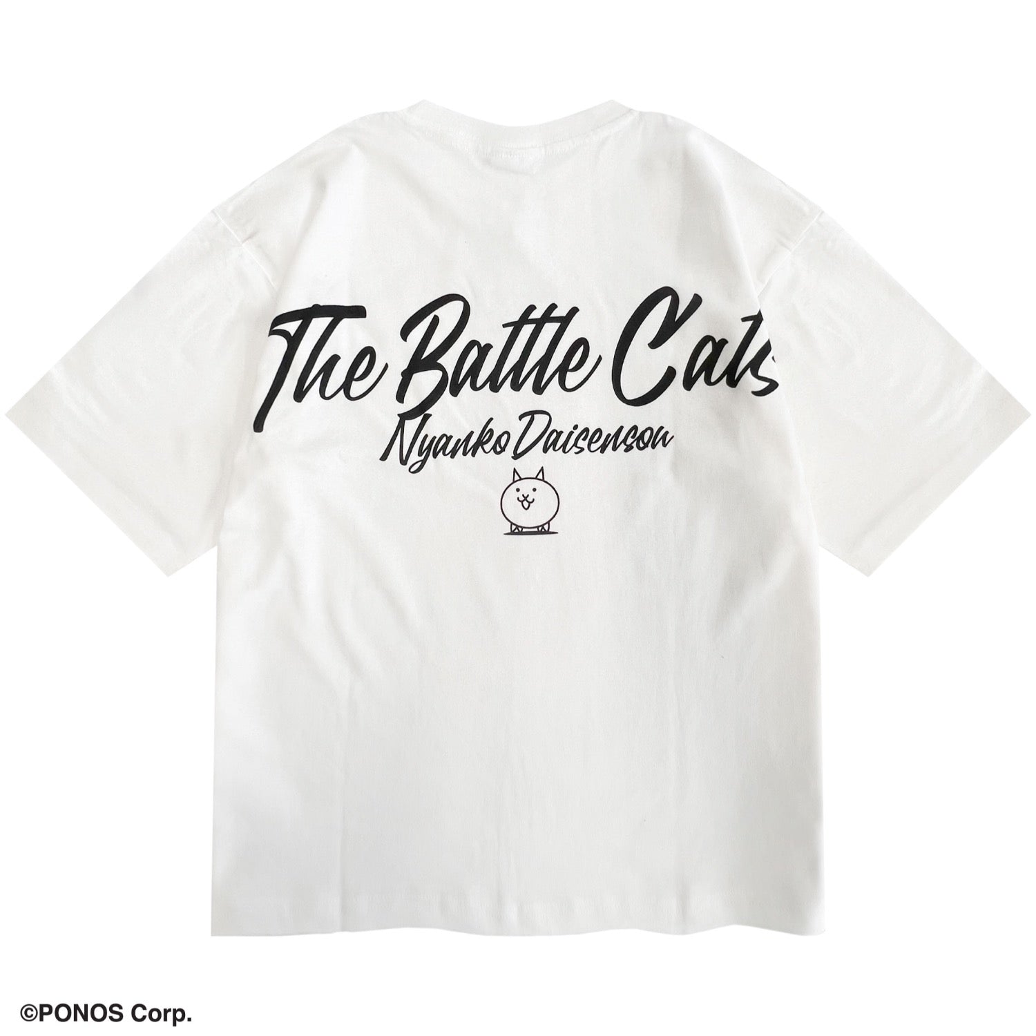 にゃんこ大戦争 Tシャツ 半袖  オーバーサイズ プリント ストリートトップス メンズ レディース nd1152-031