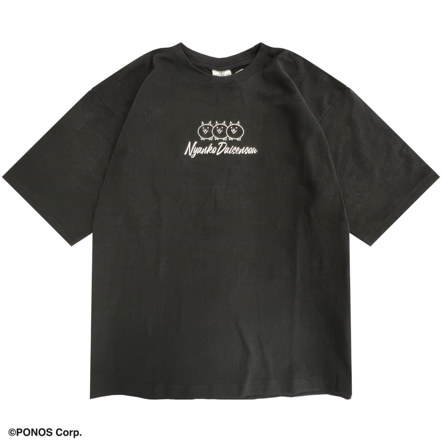 にゃんこ大戦争 Tシャツ 半袖  オーバーサイズ プリント ストリートトップス メンズ レディース nd1152-031