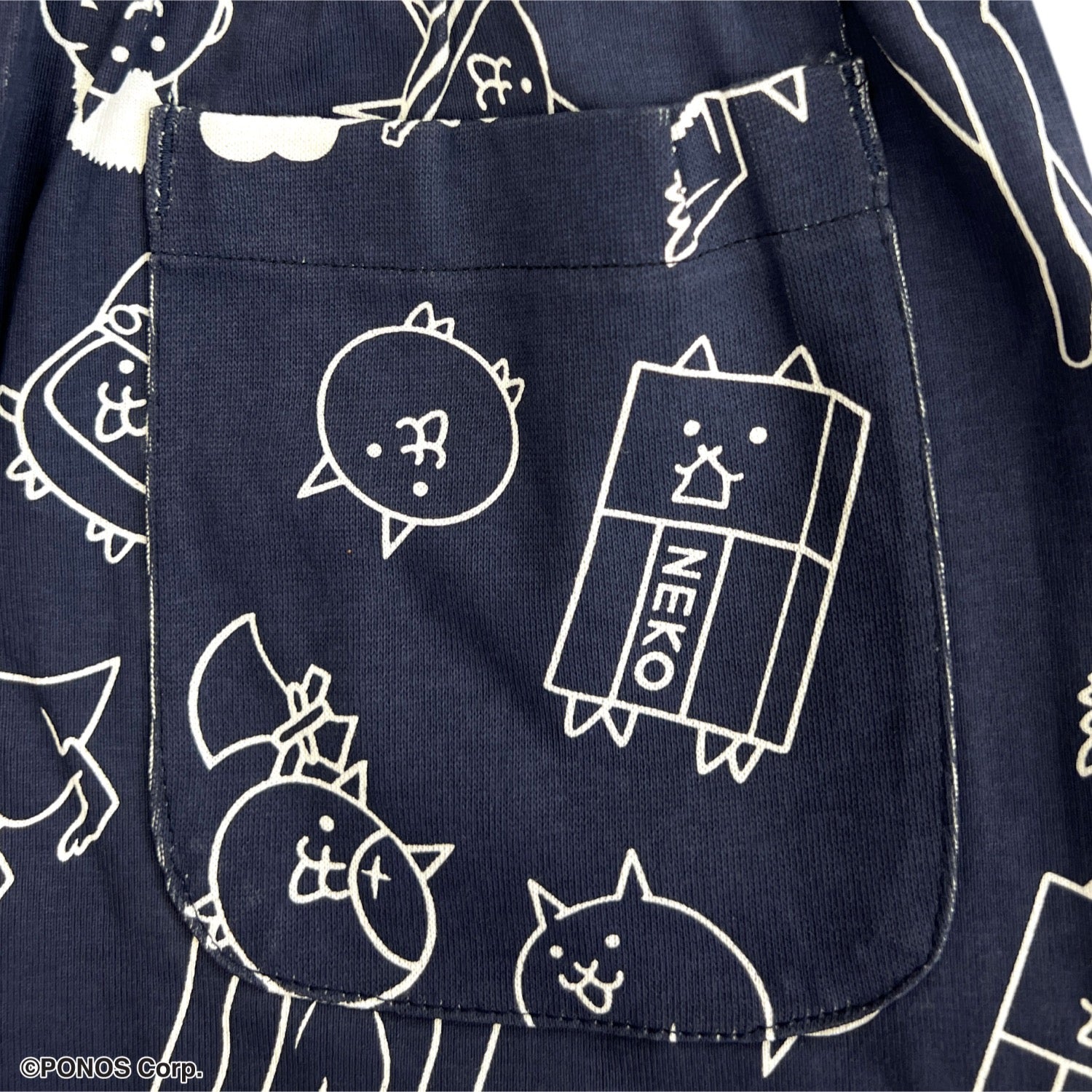 にゃんこ大戦争 総柄 ハーフパンツ メンズ レディース ユニセックス 天竺 ルームウェア 部屋着 夏 パジャマ ショートパンツ キャラクター グッズ nd1452-030