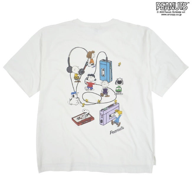 スヌーピー Tシャツ ピーナッツ 半袖 ラジオ  音楽 ミュージック  SNOOPY PEANUTS oe1401-sp4