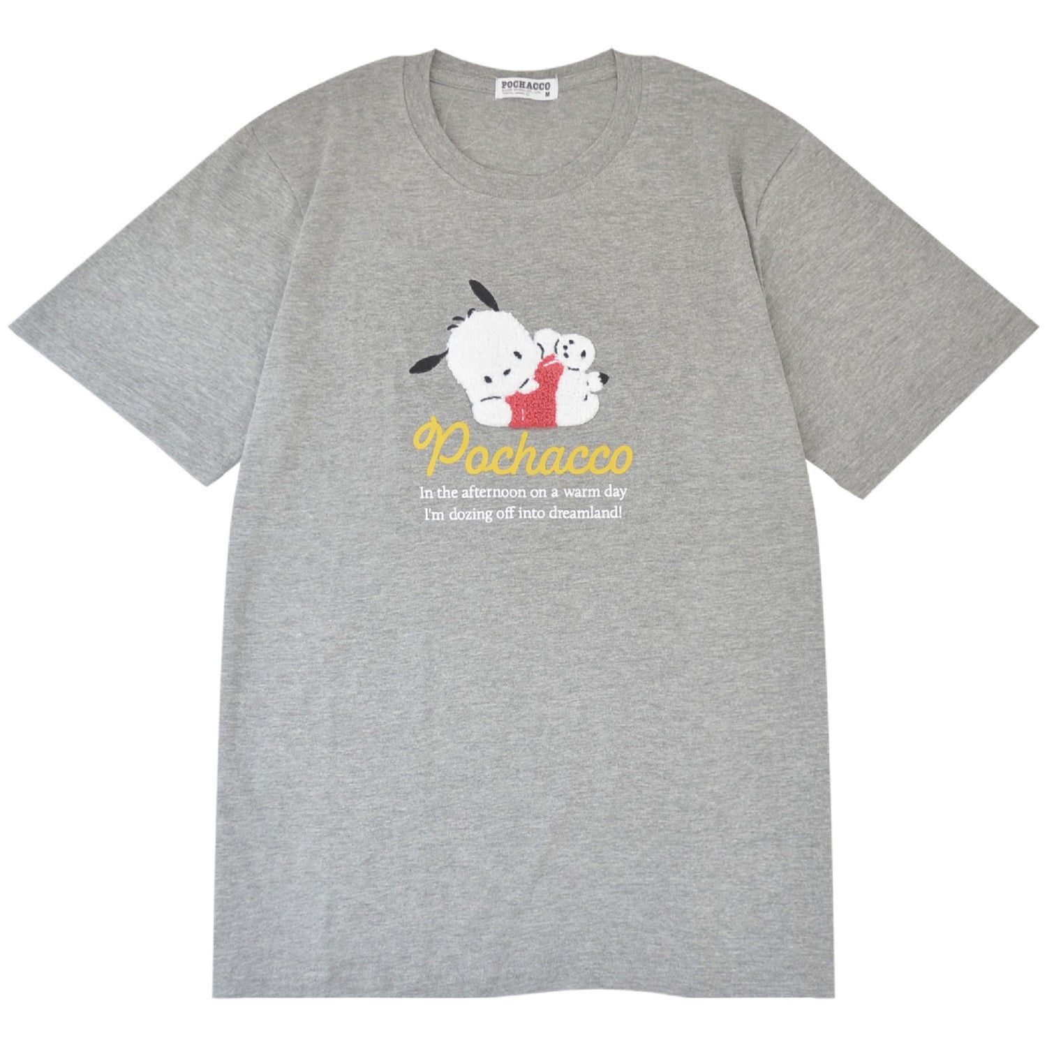 ポチャッコ Tシャツ 半袖 刺繍 プリント トップス  サガラ刺繍 サンリオ キャラクターズ メンズ レディース