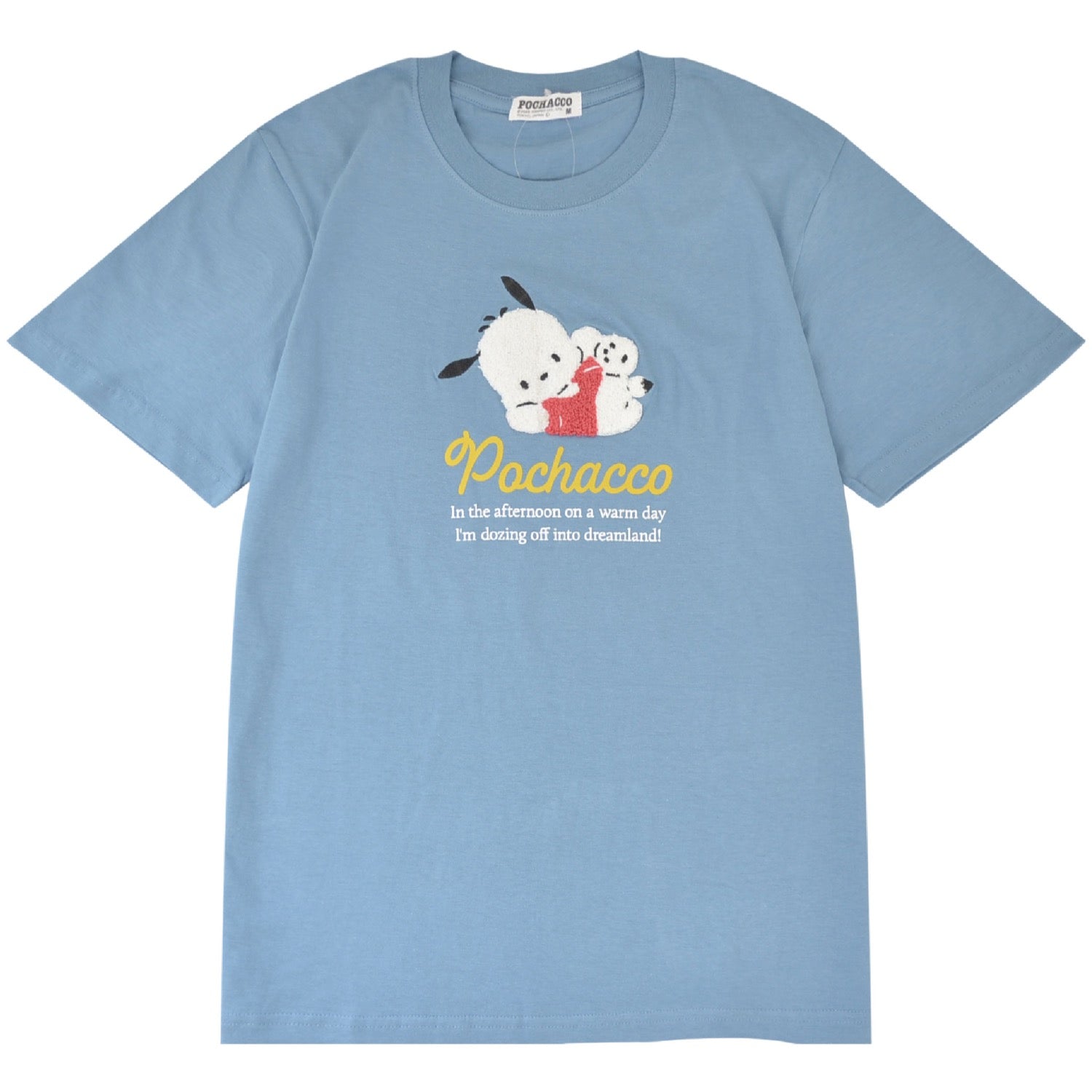 ポチャッコ Tシャツ 半袖 刺繍 プリント トップス  サガラ刺繍 サンリオ キャラクターズ メンズ レディース