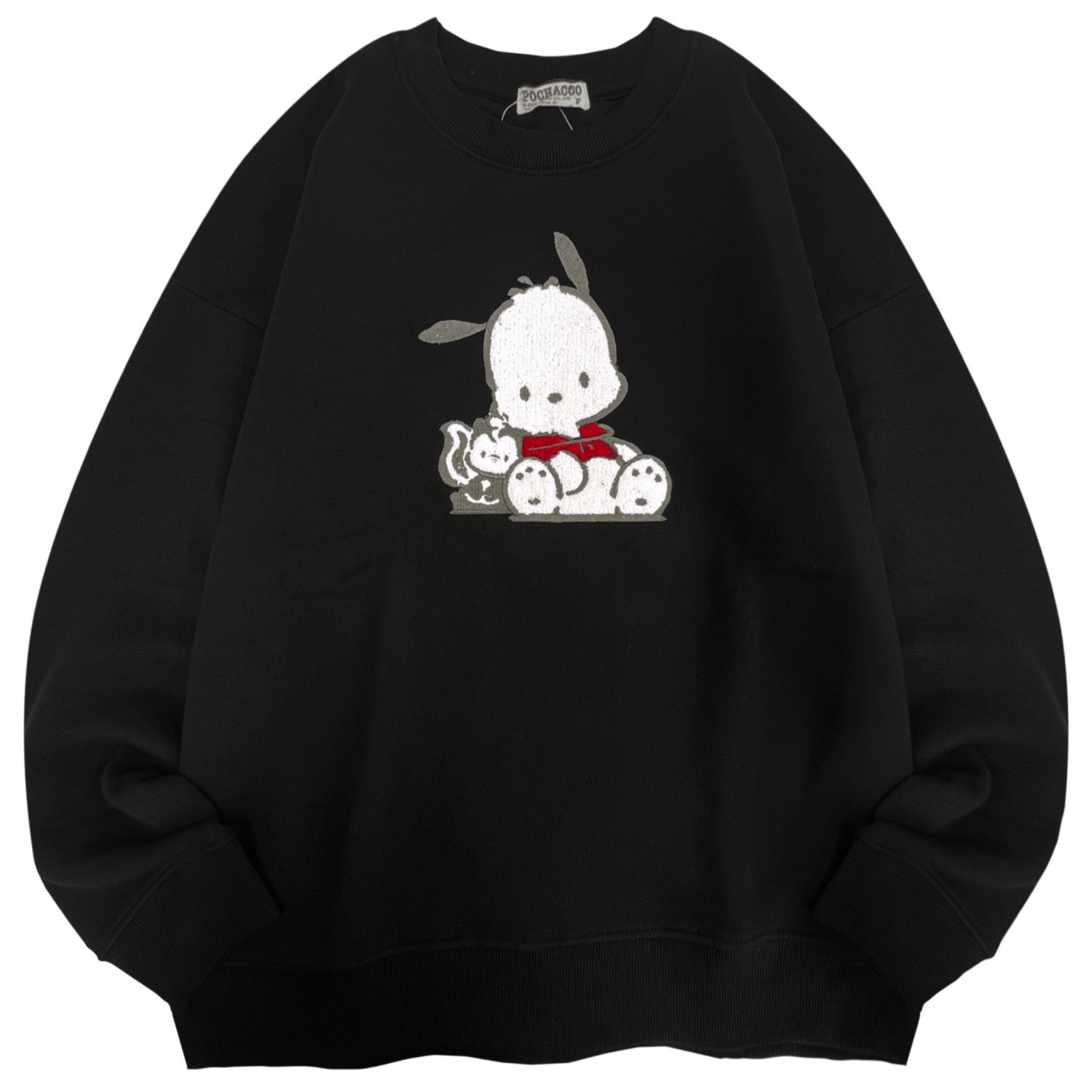 ポチャッコ サガラ刺繍 裏起毛ビッグシルエット トレーナー オーバーサイズ  サンリオ プリント Sanrio cr1354-90