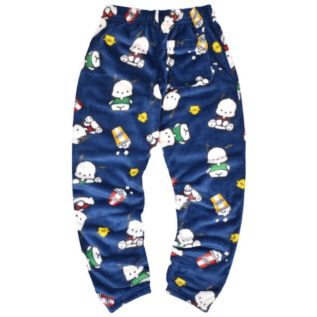 ポチャッコ トレーナー スウェット パンツ フリース 総柄 セットアップ ルームウェア 部屋着 パジャマ サンリオ キャラクターズ pc1644-101