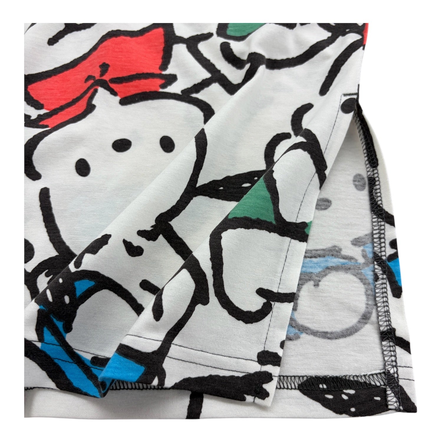 ポチャッコ 半袖 総柄 スーパービッグ Tシャツ プリント トップス ワンピース 天竺 メンズ レディース 夏 サンリオ キャラクターズ pc1762-60