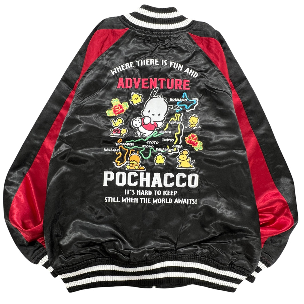 ポチャッコ 刺繍 スカジャン 秋冬 アウター ジャケット ブルゾン キャラクター サンリオ sanrio pc1853-36