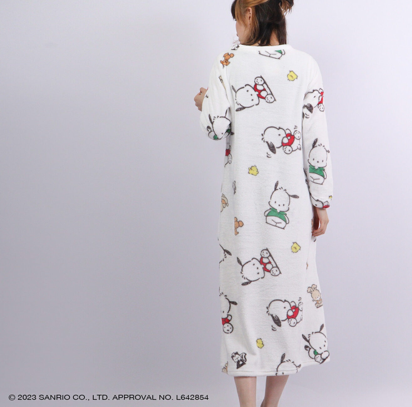 ポチャッコ  ワンピース 長袖 プリント 部屋着 サンリオ キャラクターズ pc2724-774