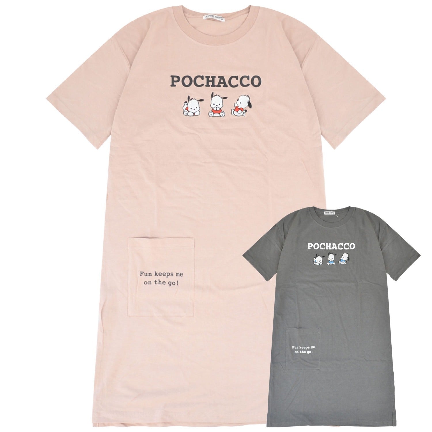 ポチャッコ Tシャツ ワンピース 半袖 プリント トップス ビッグTシャツ 大きいサイズ サンリオ キャラクターズ レディース pc2752-264