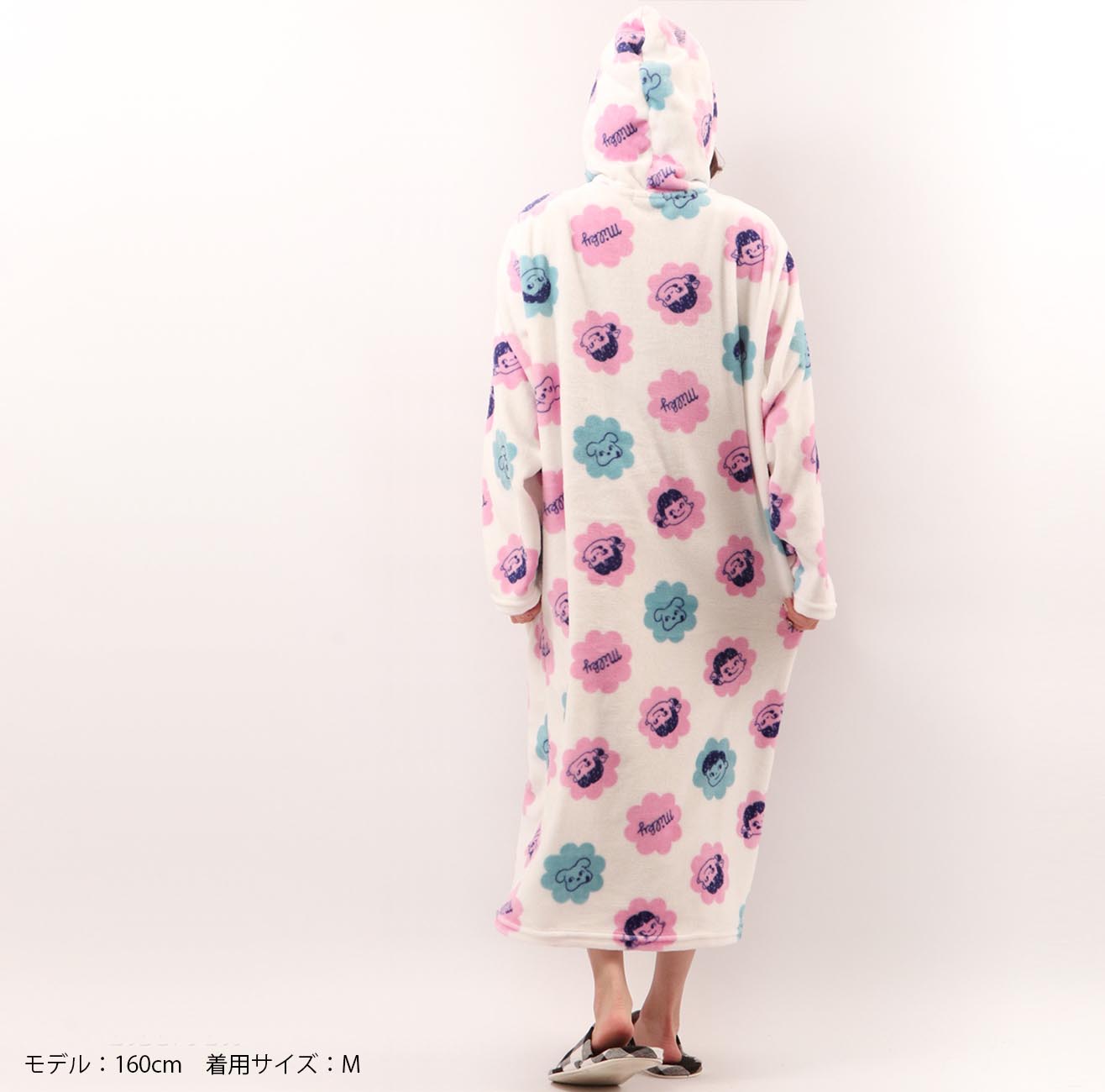 ペコちゃん フリース パーカー 着る毛布 ブランケット ルームウェア  毛布 レディース キッズ メンズ M L 大きいサイズ アウトドア プレゼント ギフト 女の子 男の子 大人 クリスマス pe1814-693