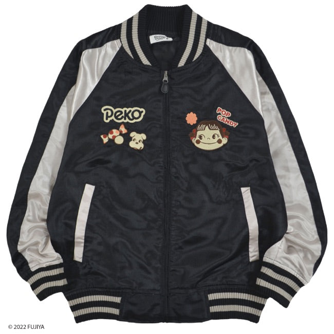 ペコちゃん 不二家 スカジャン 長袖 刺繍 ミルキー M L LL pe1823-738