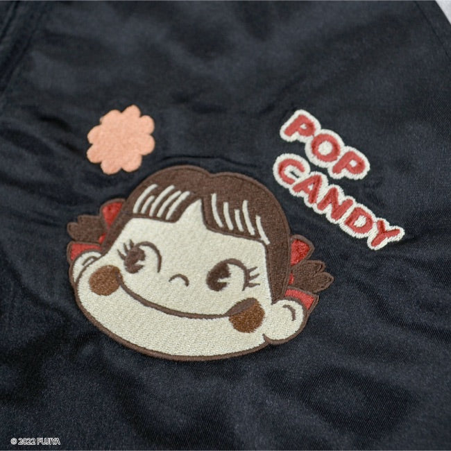 ペコちゃん 不二家 スカジャン 長袖 刺繍 ミルキー M L LL pe1823-738