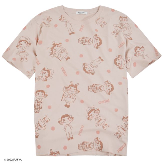 不二家 ペコちゃん ミルキー Tシャツ パッケージ デザイン レディース プリント M L LL pe2122-81