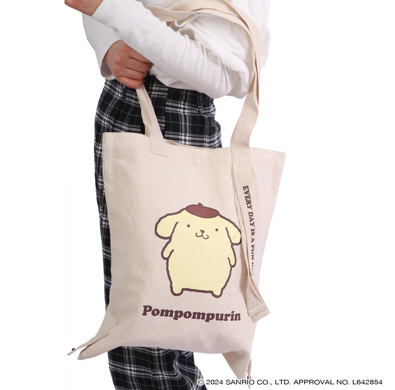 ポムポムプリン  トート バケット バッグ 2WAY お買い物袋 エコバッグ  グッズ サンリオ キャラクターズ pp-1000