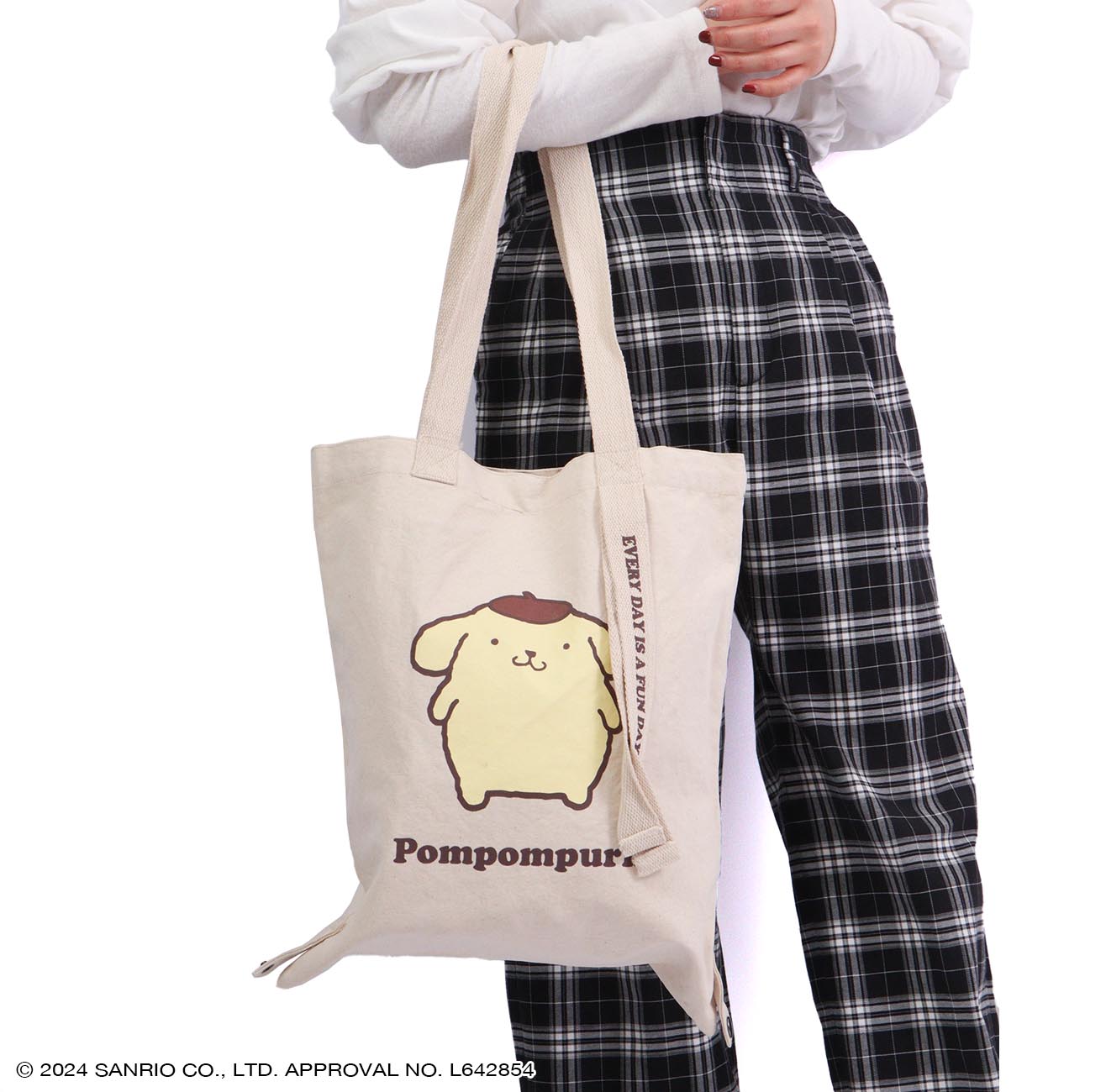 ポムポムプリン  トート バケット バッグ 2WAY お買い物袋 エコバッグ  グッズ サンリオ キャラクターズ pp-1000