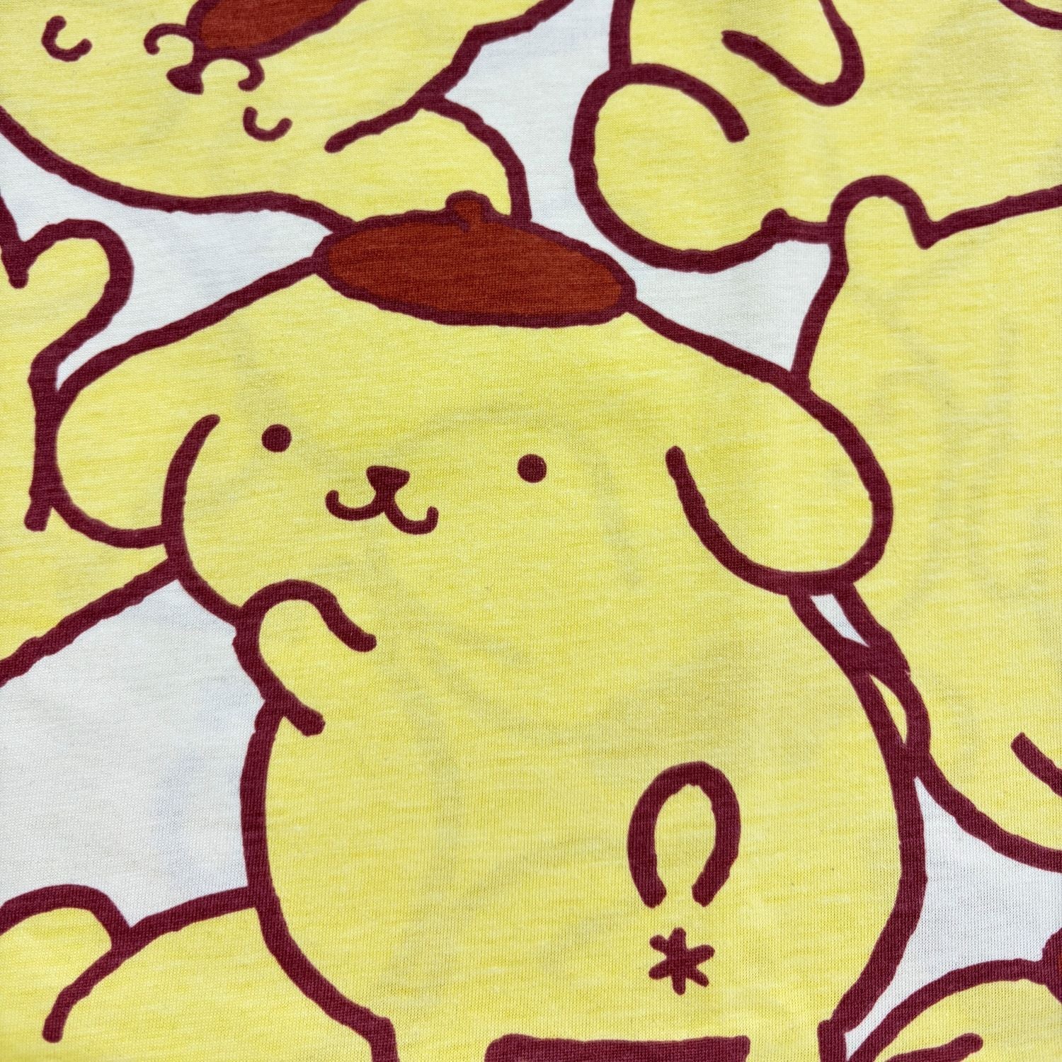ポムポムプリン 半袖 Tシャツ 総柄 プリント トップス 天竺 メンズ レディース サンリオ キャラクターズ 夏 pp1162-56