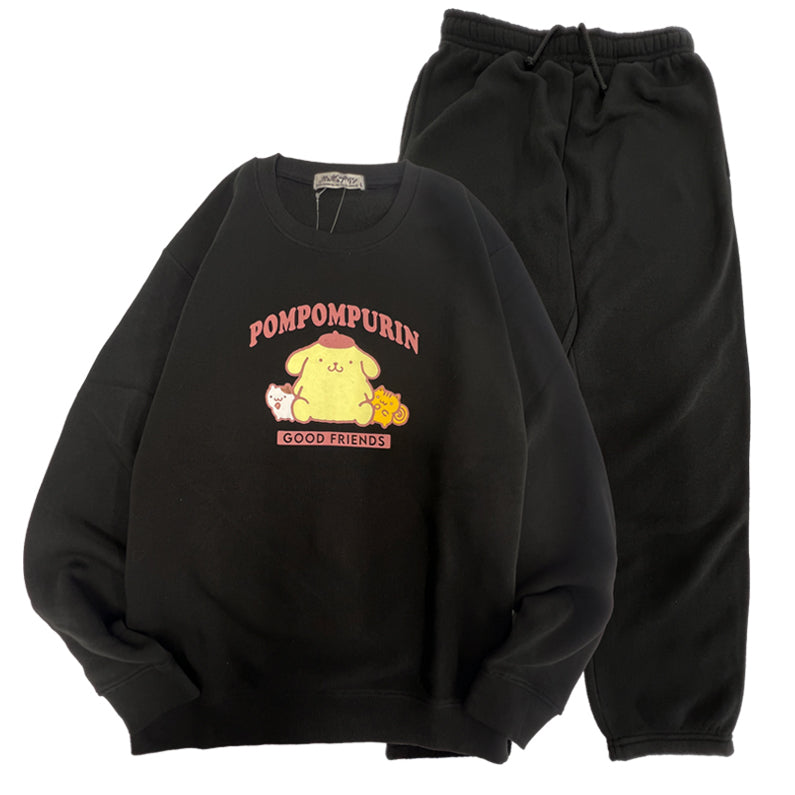 サンリオキャラクターズ あったか ルームウェア セットアップ 秋冬 部屋着 裏起毛 1654sanrio-shopify