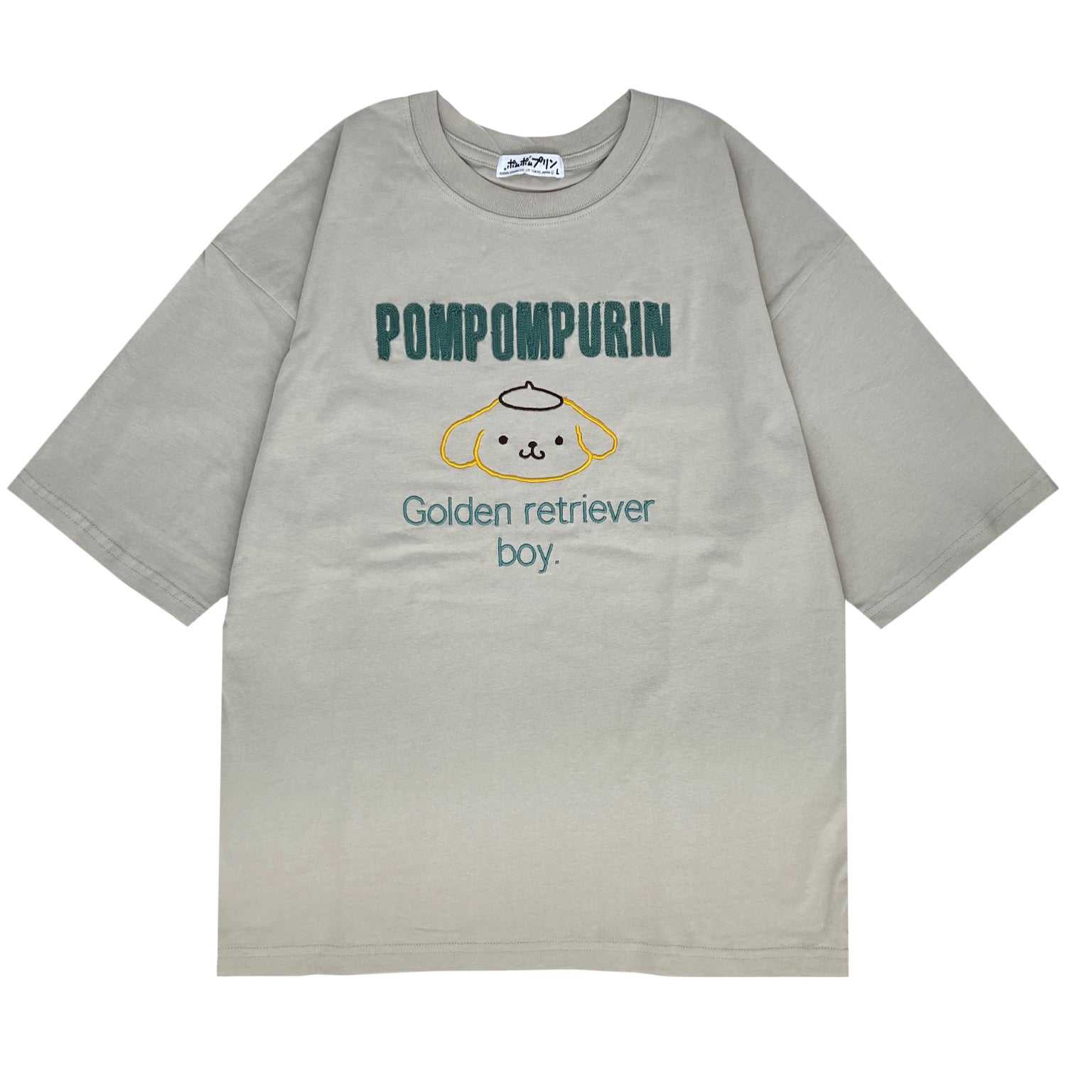 ポムポムプリン レディース 半袖 Tシャツ カットソー 刺繍 ゆるシルエット 春夏 ゆったり pp2162-77