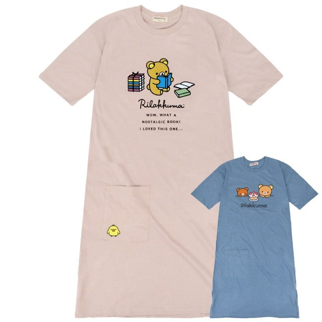 リラックマ サンエックス プリント キャラクター トップス Tシャツ 半袖 BIG ポケット オーバーサイズ San-X rk1142-227