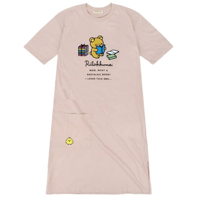 リラックマ サンエックス プリント キャラクター トップス Tシャツ 半袖 BIG ポケット オーバーサイズ San-X rk1142-227