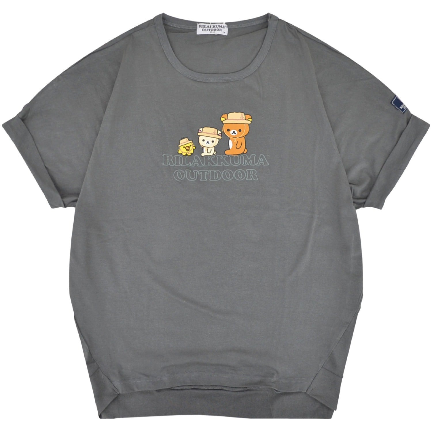 リラックマ アウトドア プリント裾 バルーン 半袖 Tシャツ 春夏 Rilakkuma San-X rk1152-171