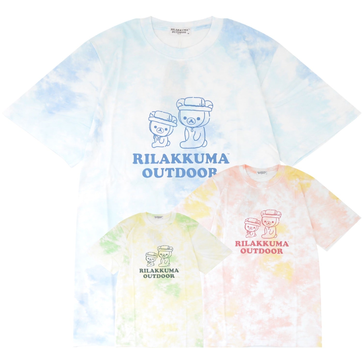 リラックマ サンエックス Tシャツ 半袖 タイダイ アウトドア プリント トップス San-X rk1152-173