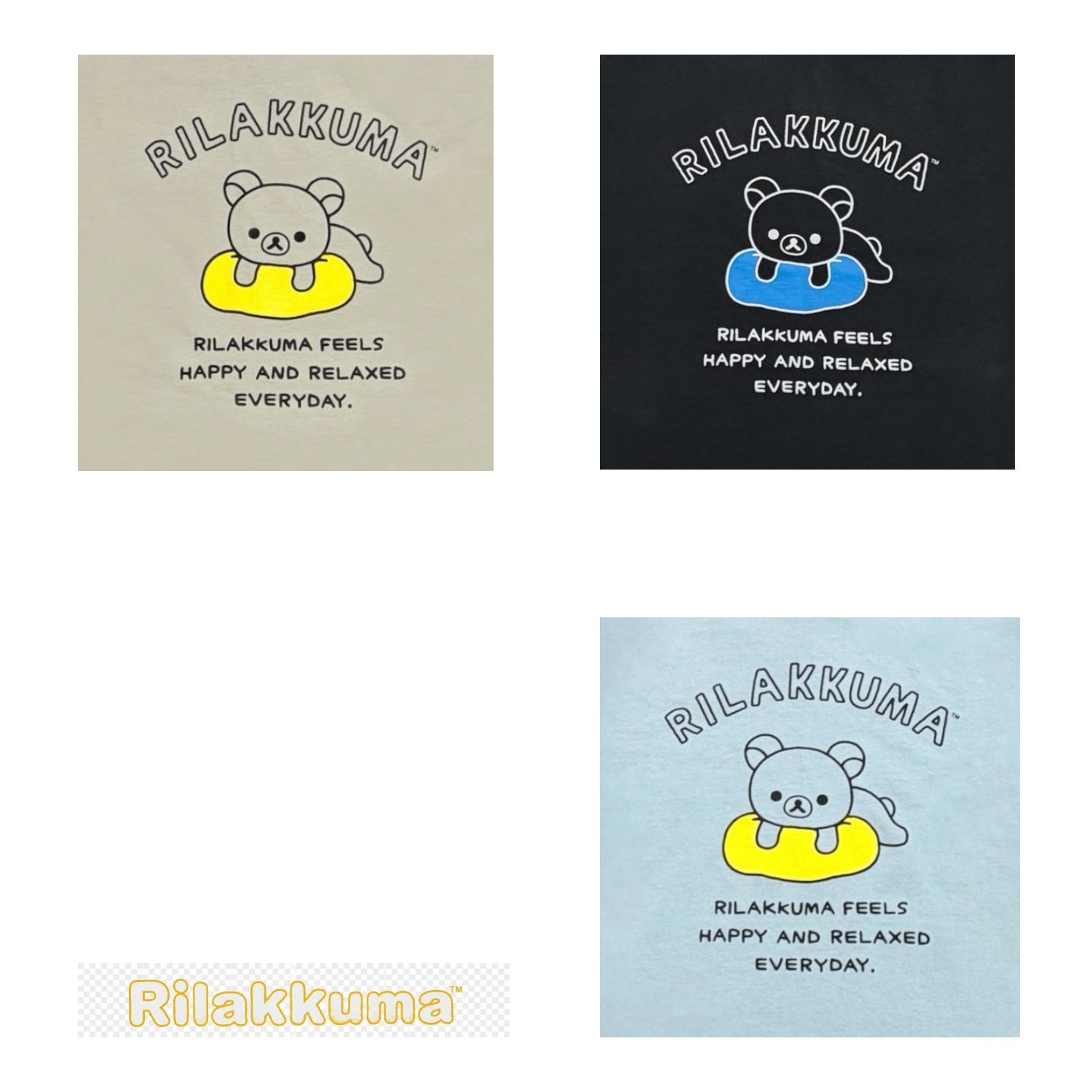 リラックマ のんびり柄 プリント 半袖 Tシャツ トップス 天竺 綿 夏 レディース メンズ rilakkuma rk1162-23