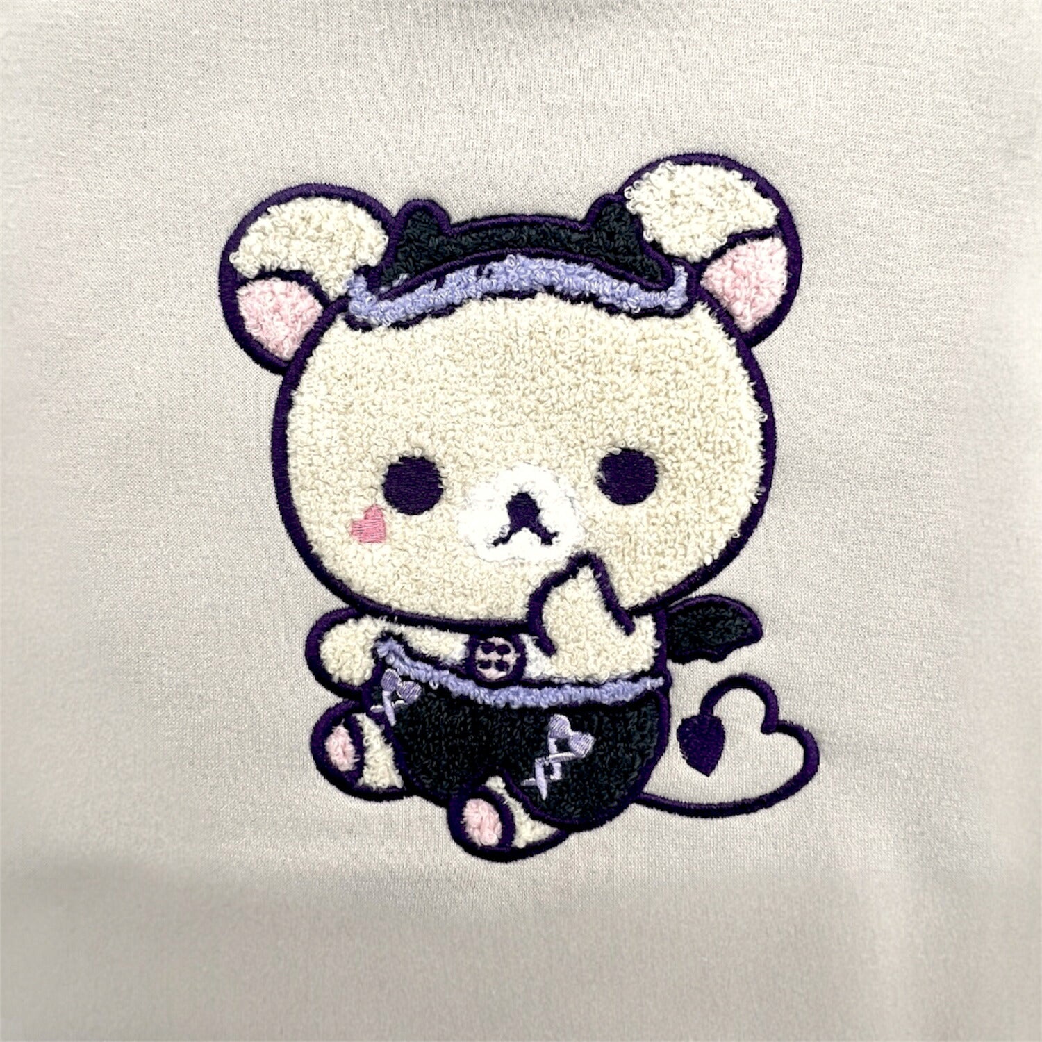 リラックマ こあくま気分 サガラ刺繍 裏起毛 ビッグシルエット プルパーカー レディース メンズ ユニセックス スウェット フーディ rk1354-99