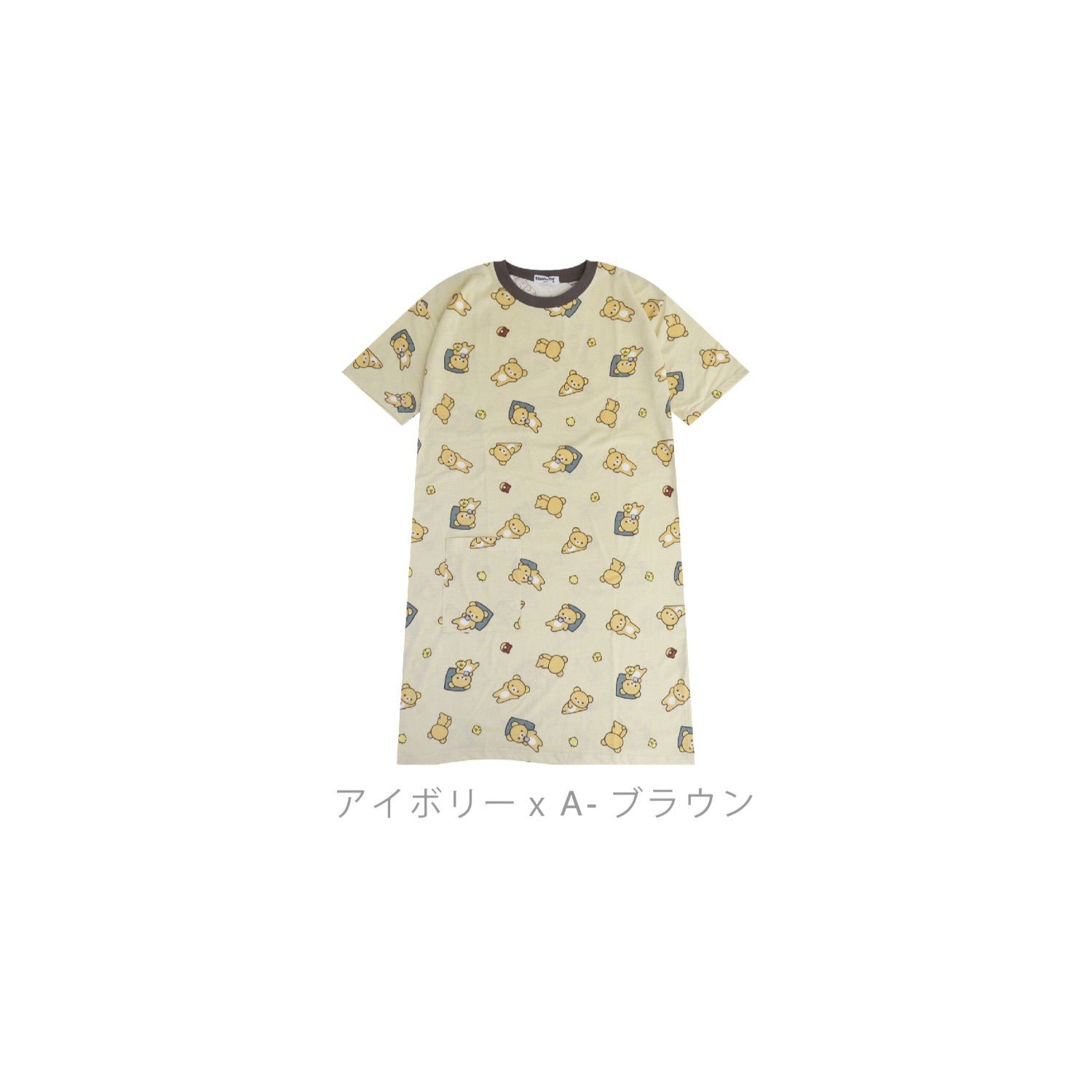 リラックマ プリント 天竺 総柄 スーパー BIG Tシャツ 夏 Rilakkuma SAN-X rk1752-165