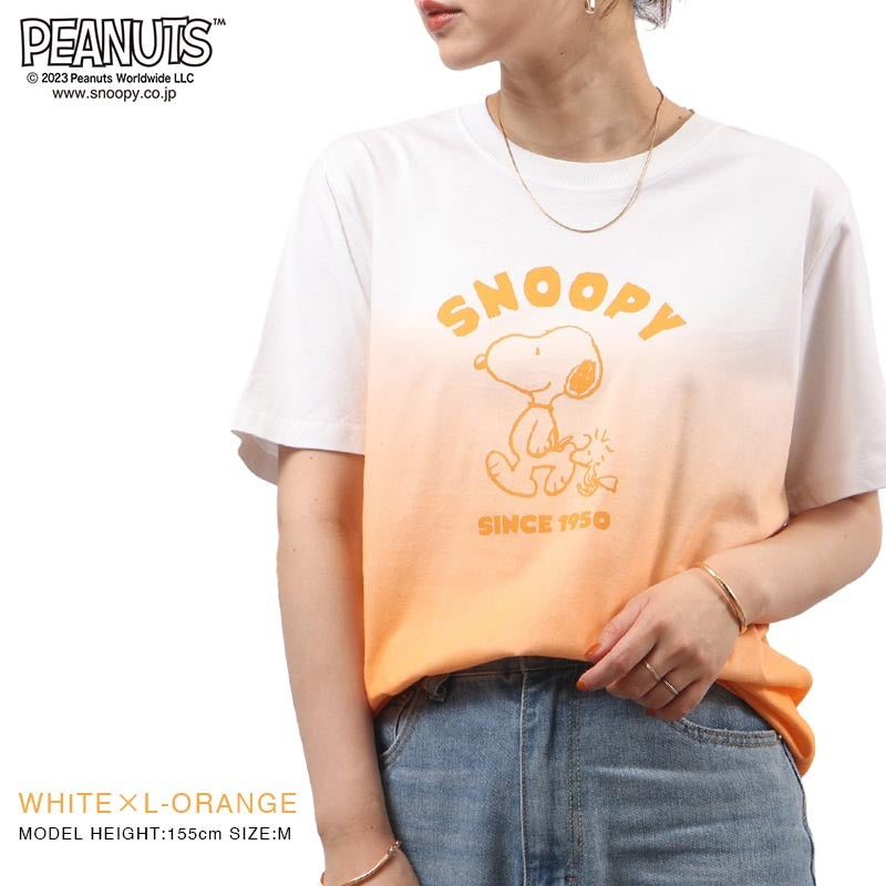 スヌーピー グラデーション 半袖 Tシャツ 春夏 PEANUTS s1132-168sp